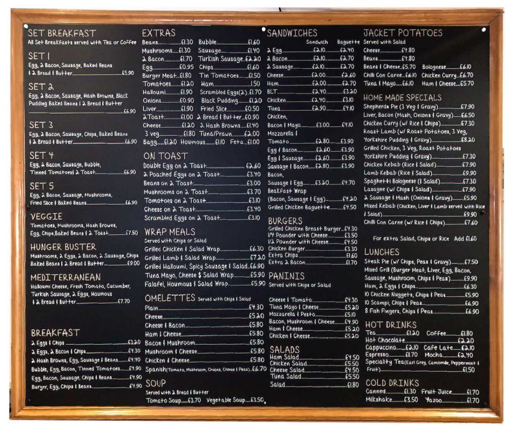 Full Menu